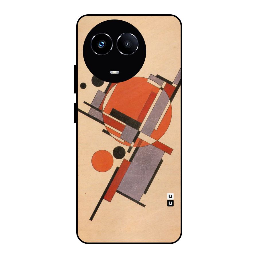 Geo Abstract Metrics Metal Back Case for Realme Narzo 60X