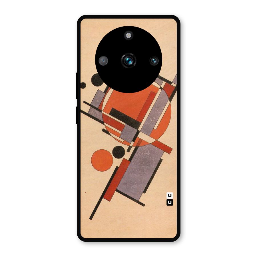 Geo Abstract Metrics Metal Back Case for Realme Narzo 60 Pro