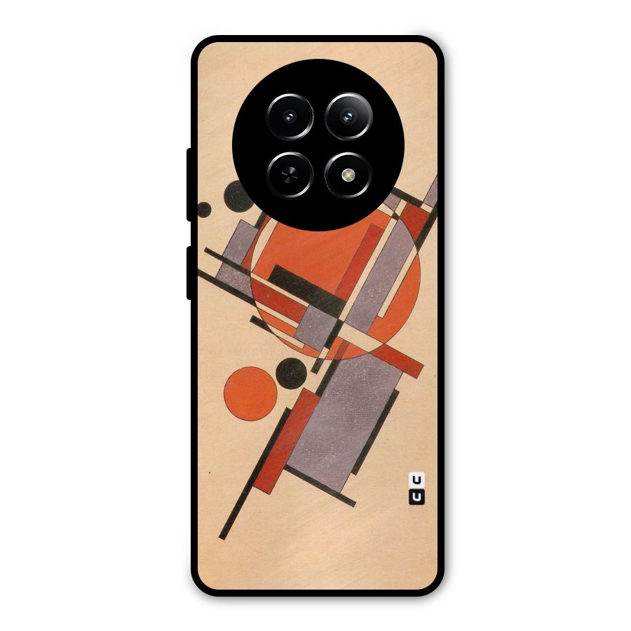 Geo Abstract Metrics Metal Back Case for Realme Narzo 70x 5G