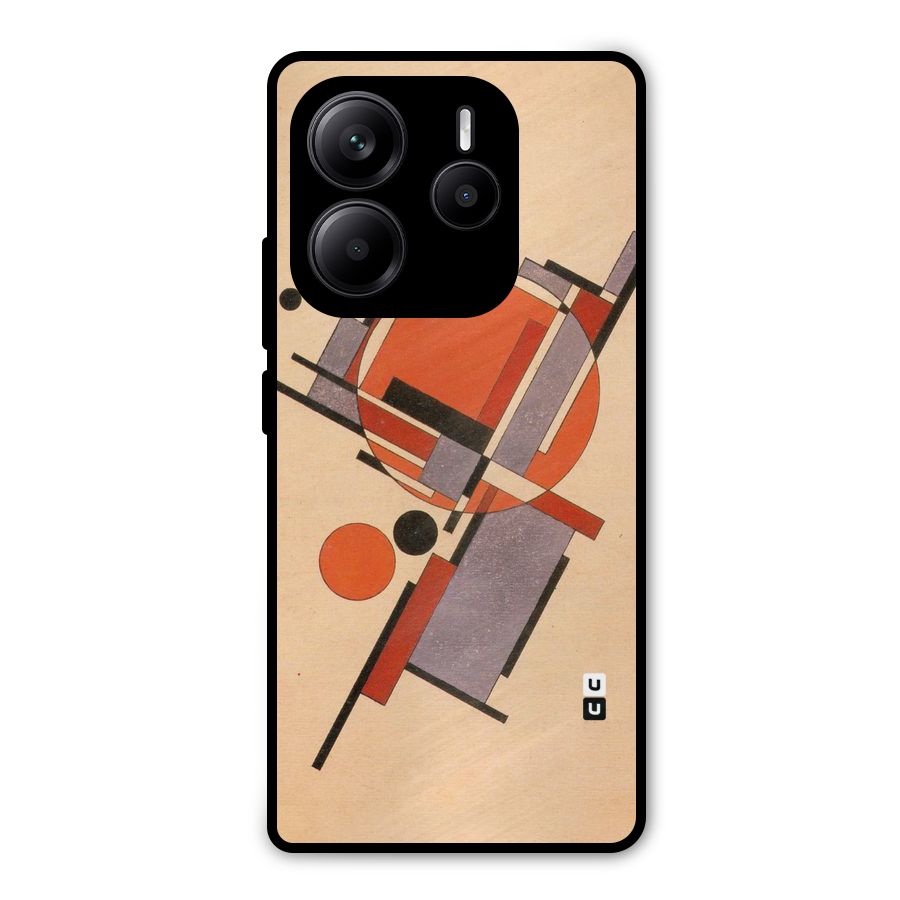 Geo Abstract Metrics Metal Back Case for Redmi Note 14 5G