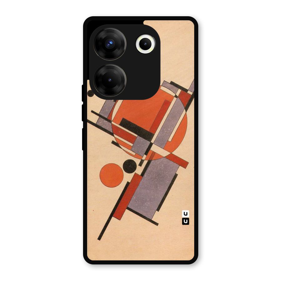 Geo Abstract Metrics Metal Back Case for Tecno Camon 20
