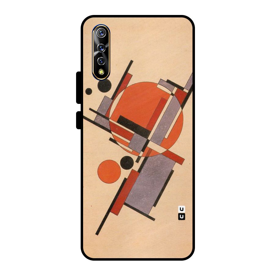 Geo Abstract Metrics Metal Back Case for Vivo S1