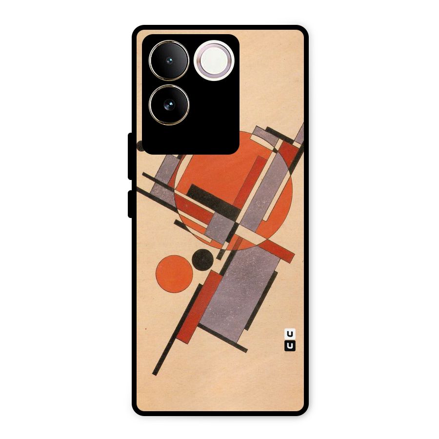 Geo Abstract Metrics Metal Back Case for Vivo T2 Pro