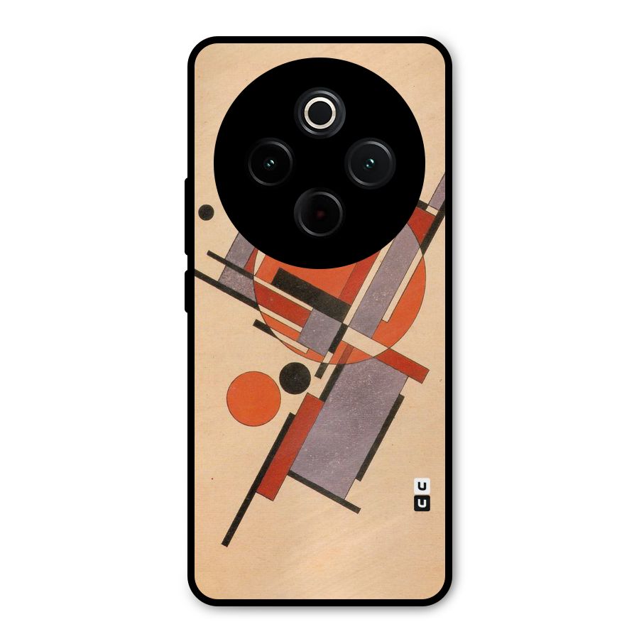 Geo Abstract Metrics Metal Back Case for Vivo T4