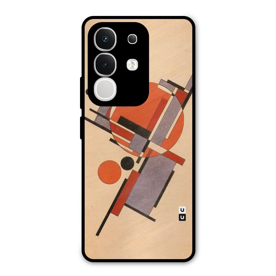 Geo Abstract Metrics Metal Back Case for Vivo T4x