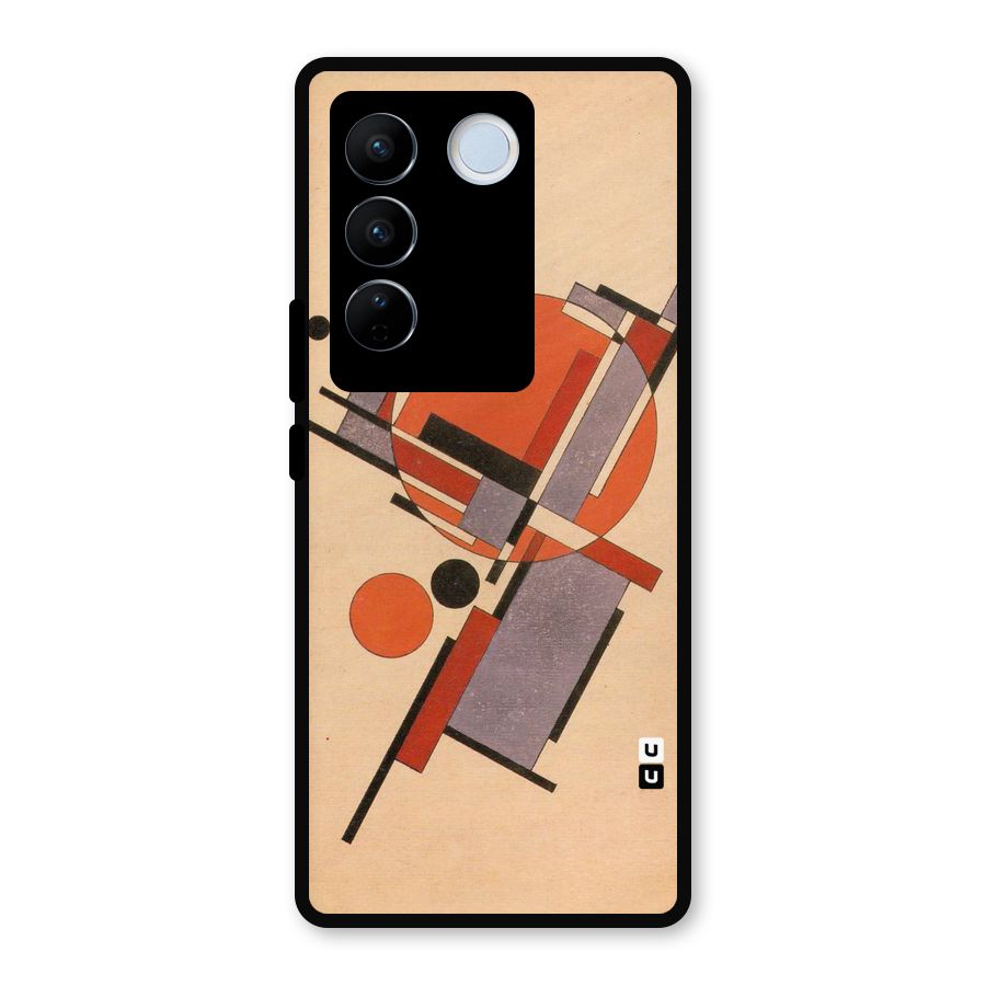 Geo Abstract Metrics Metal Back Case for Vivo V27