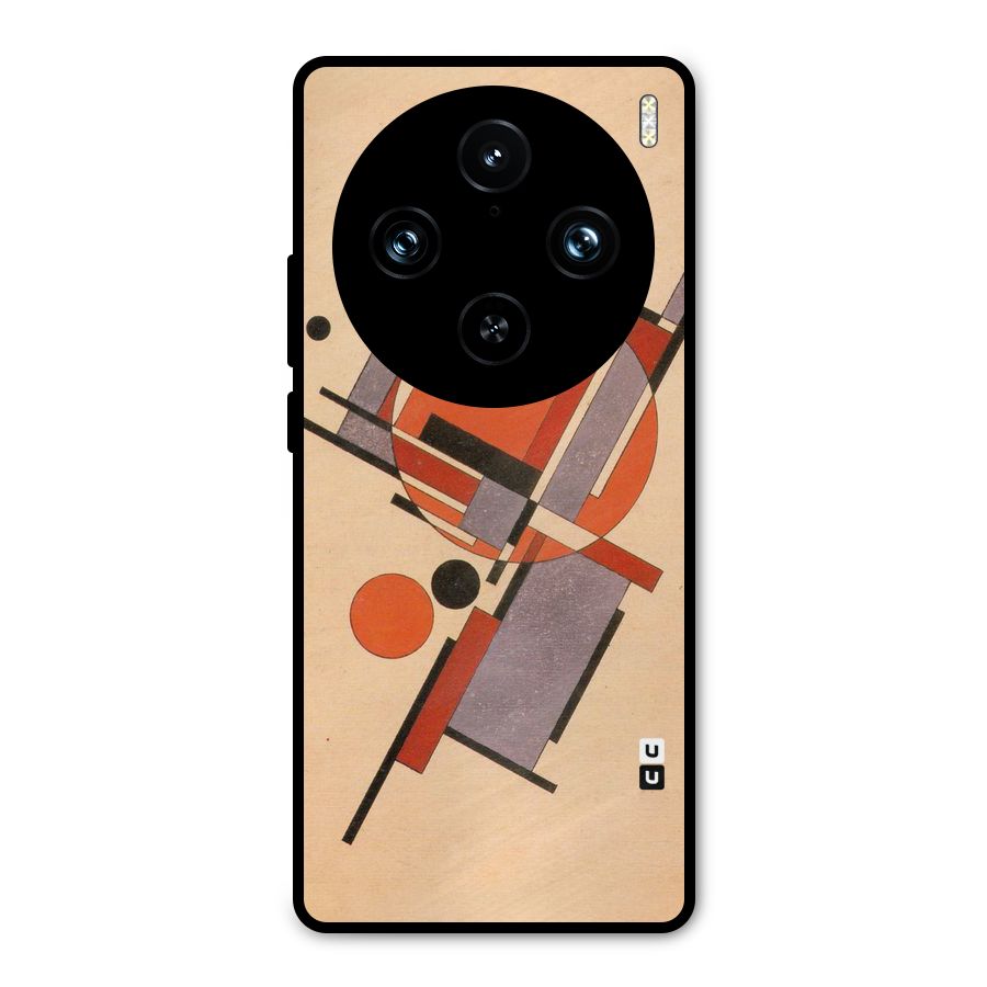 Geo Abstract Metrics Metal Back Case for Vivo X100 Pro
