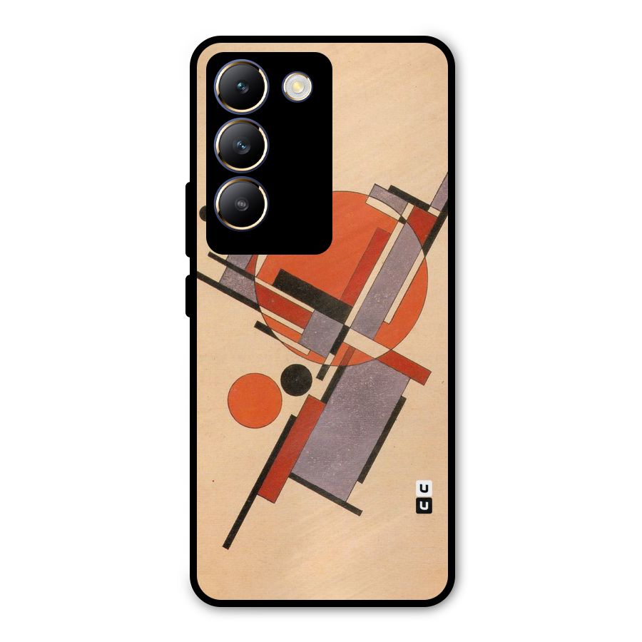 Geo Abstract Metrics Metal Back Case for Vivo Y200e