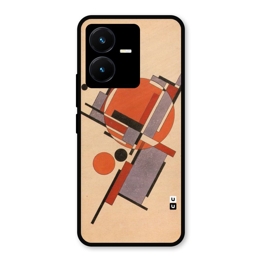 Geo Abstract Metrics Metal Back Case for Vivo Y22