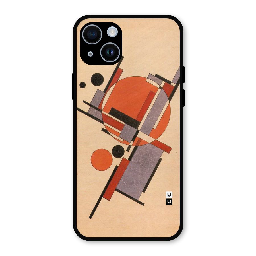 Geo Abstract Metrics Metal Back Case for iPhone 14