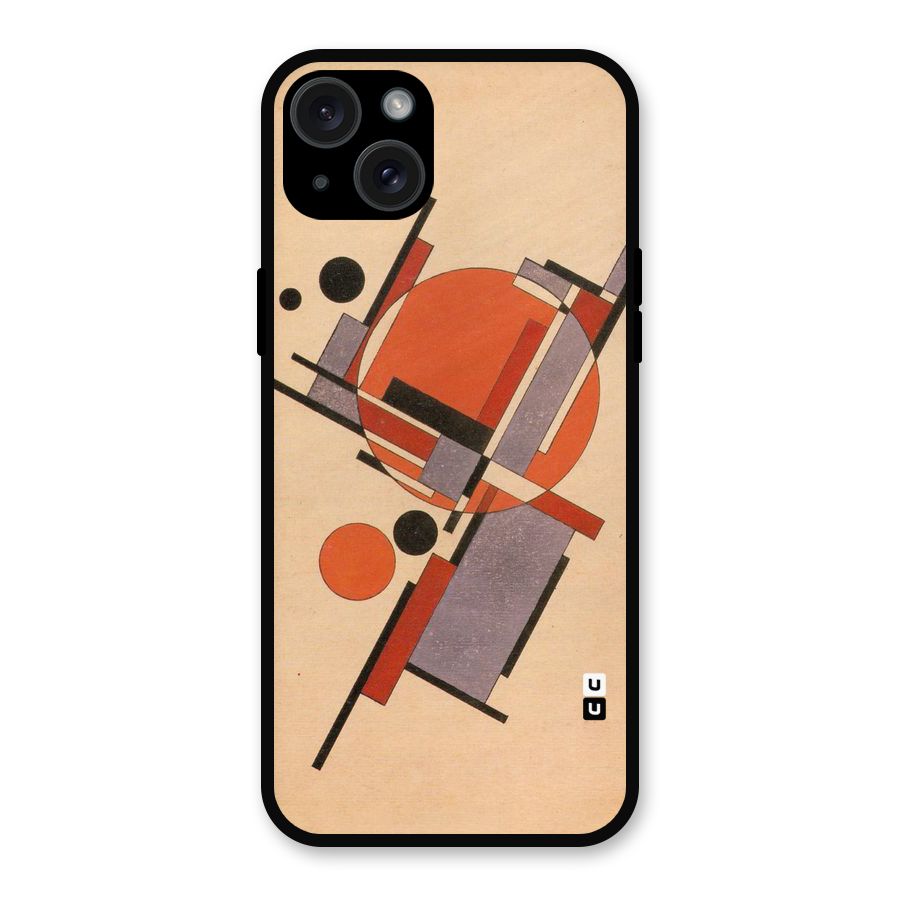 Geo Abstract Metrics Metal Back Case for iPhone 15 Plus