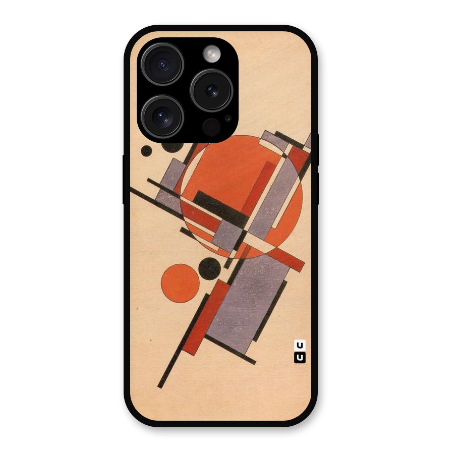 Geo Abstract Metrics Metal Back Case for iPhone 15 Pro