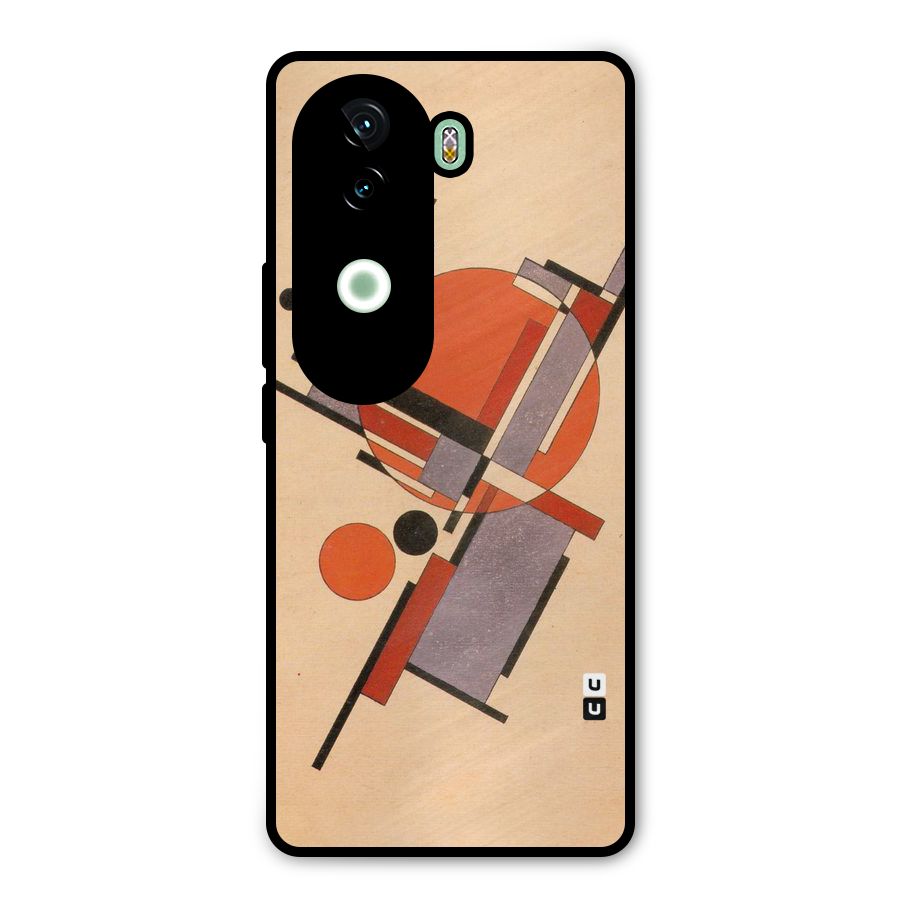 Geo Abstract Metrics Metal Back Case for iQOO Z9s