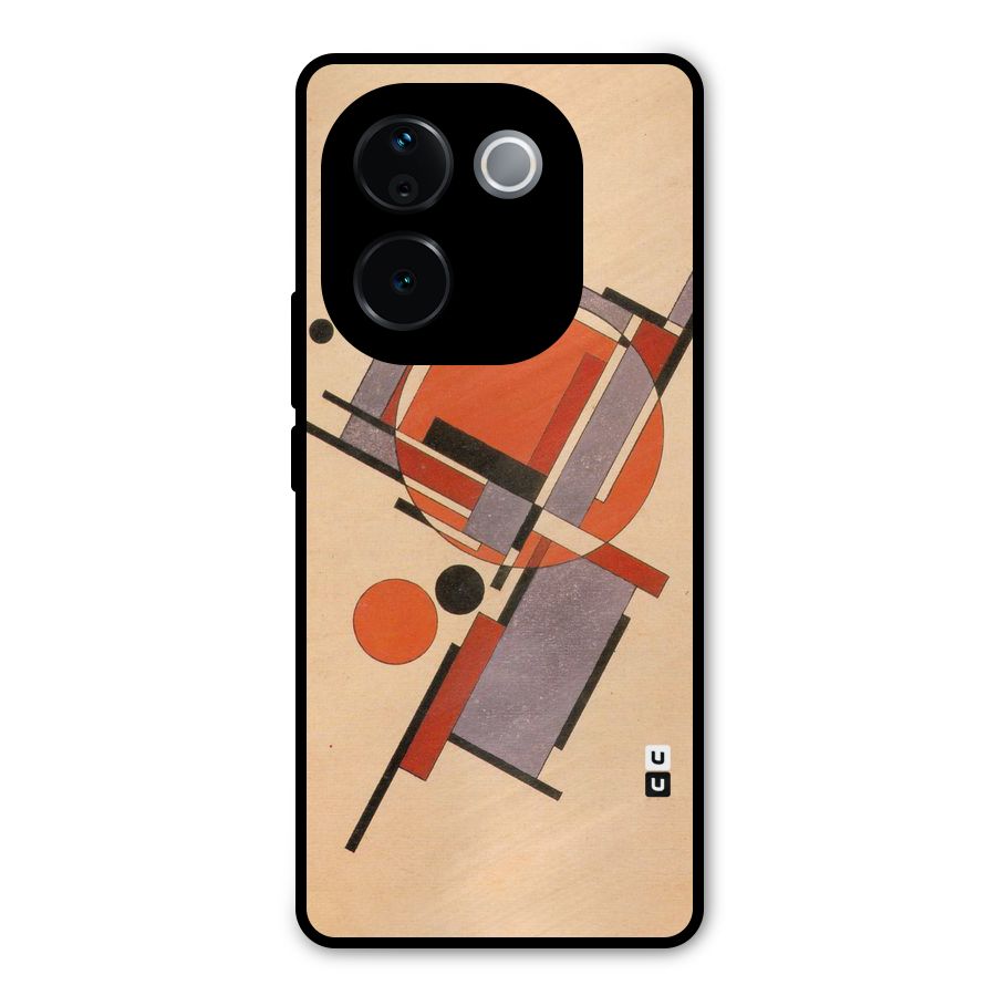 Geo Abstract Metrics Metal Back Case for iQOO Z9s Pro