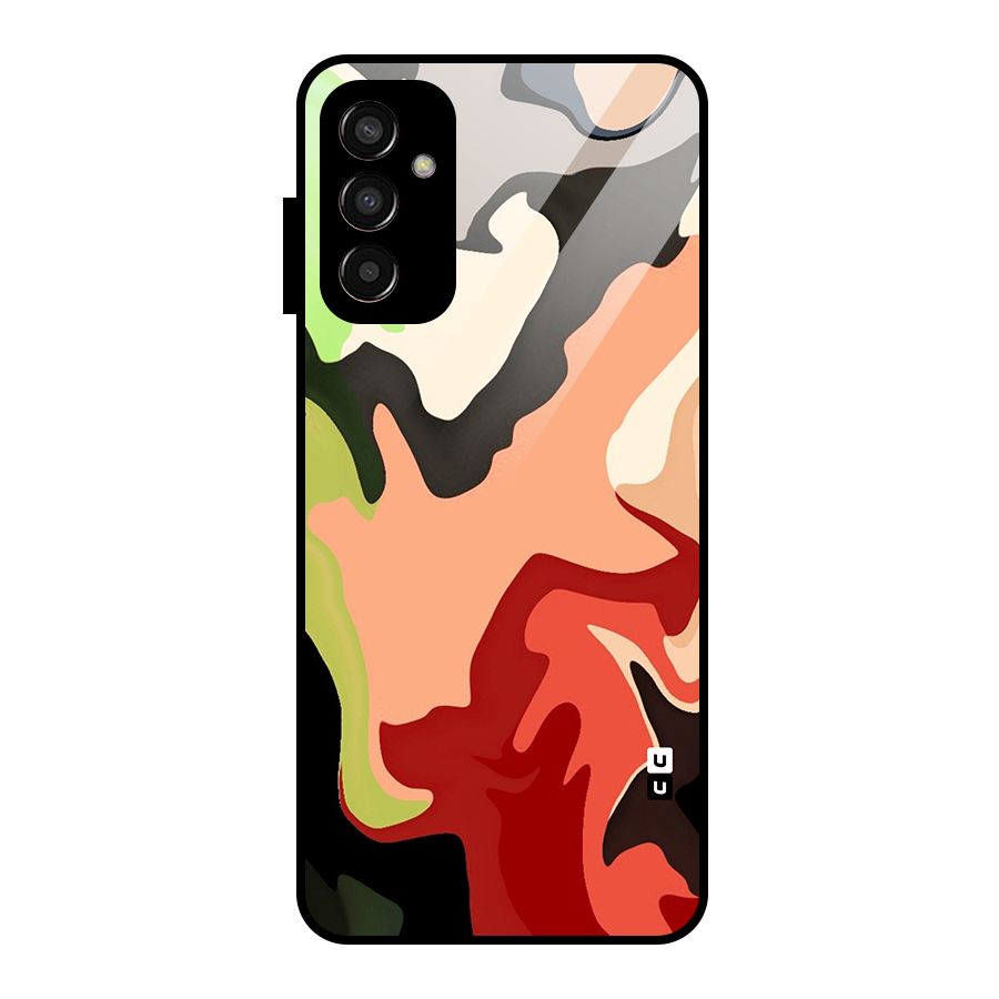 Geometric Abstract Acrylic Oil Pattern Art Glass Back Case for Galaxy F13