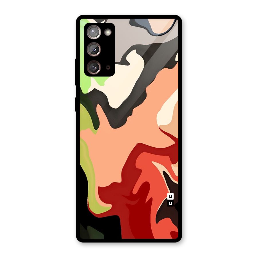 Geometric Abstract Acrylic Oil Pattern Art Glass Back Case for Galaxy Note 20