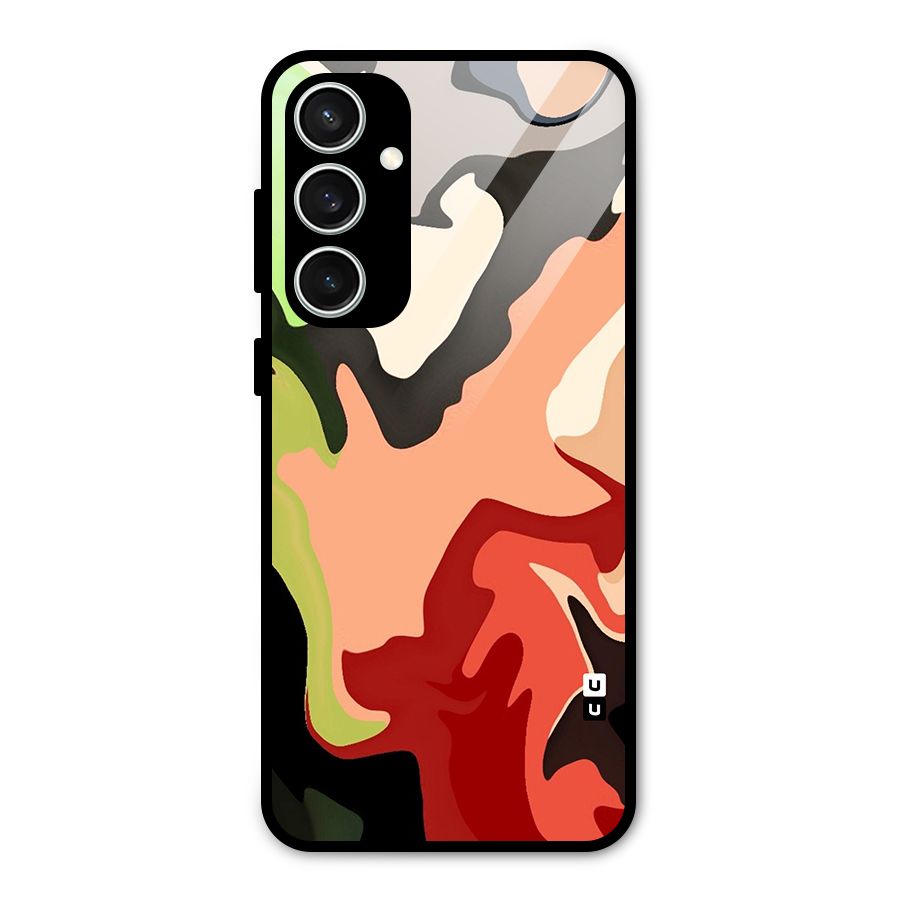 Geometric Abstract Acrylic Oil Pattern Art Glass Back Case for Galaxy S23 FE