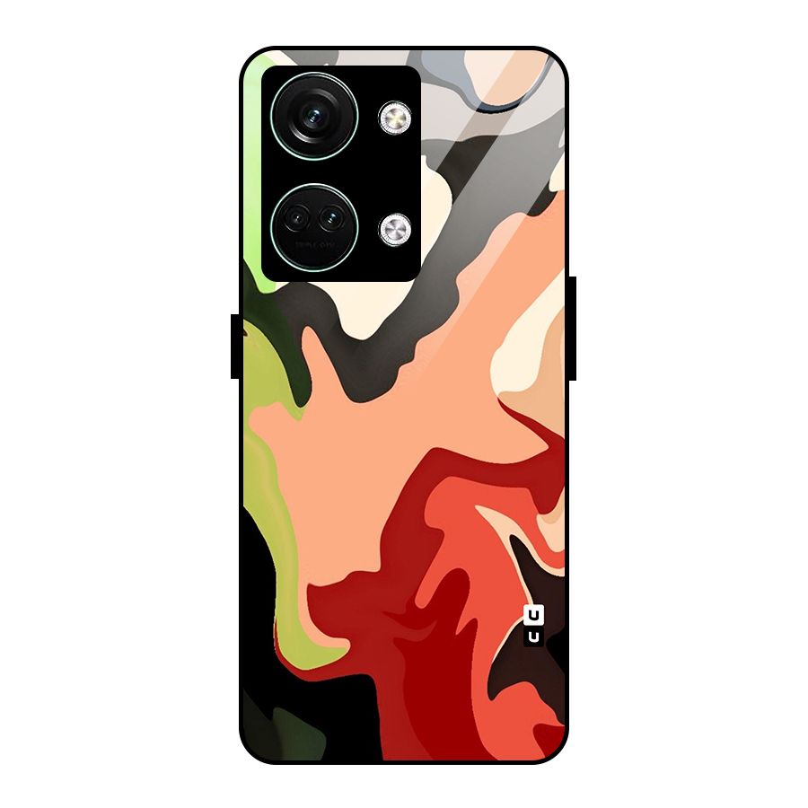 Geometric Abstract Acrylic Oil Pattern Art Glass Back Case for Oneplus Nord 3