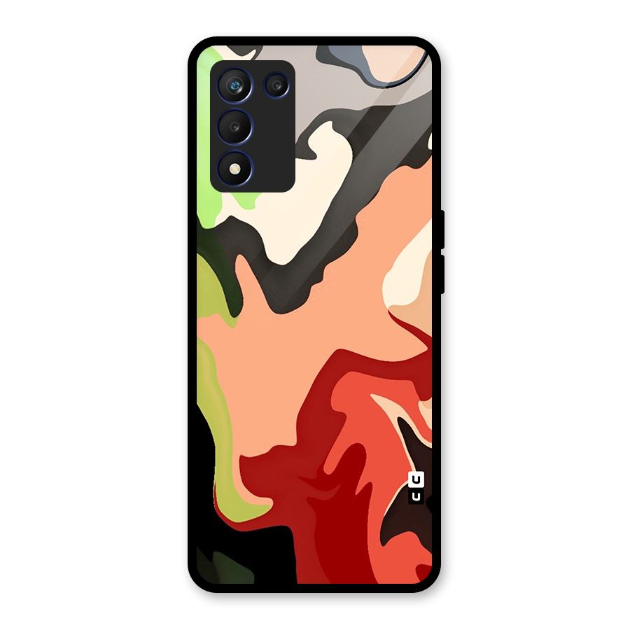 Geometric Abstract Acrylic Oil Pattern Art Glass Back Case for Realme 9 5G Speed
