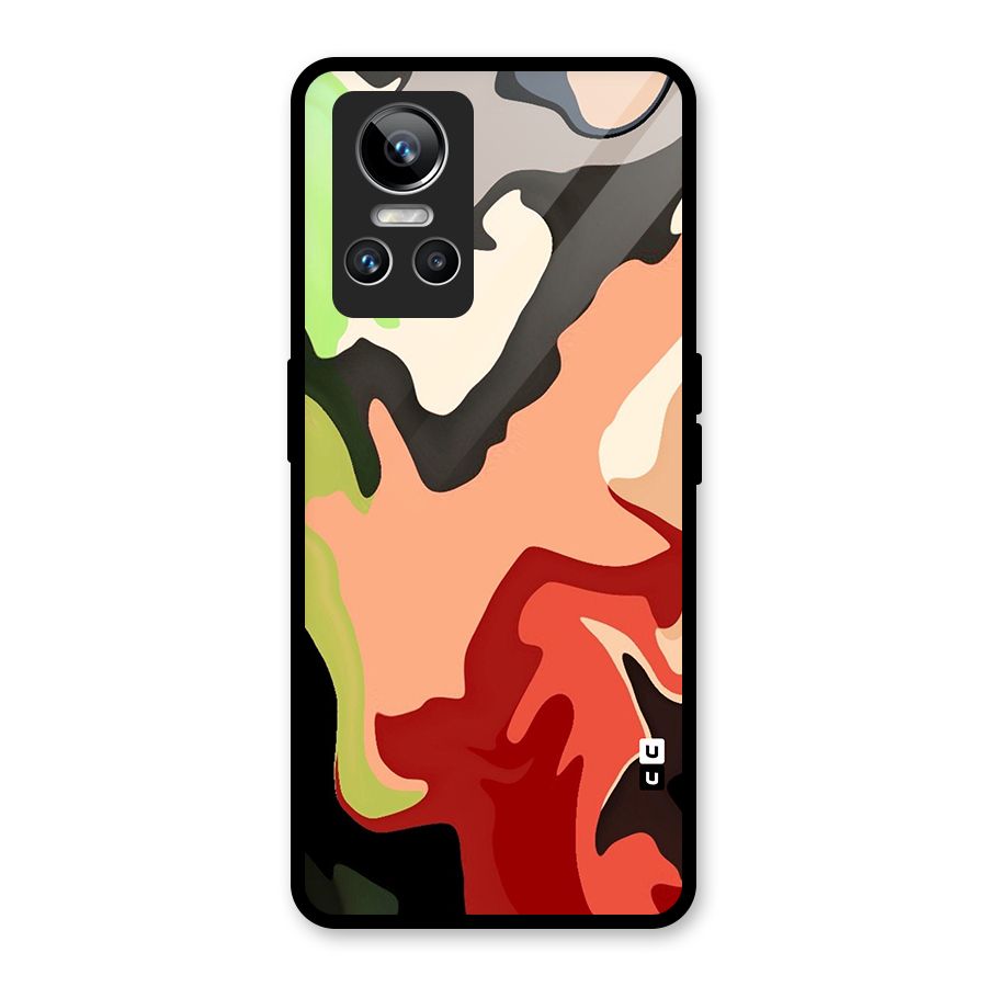 Geometric Abstract Acrylic Oil Pattern Art Glass Back Case for Realme GT Neo 3