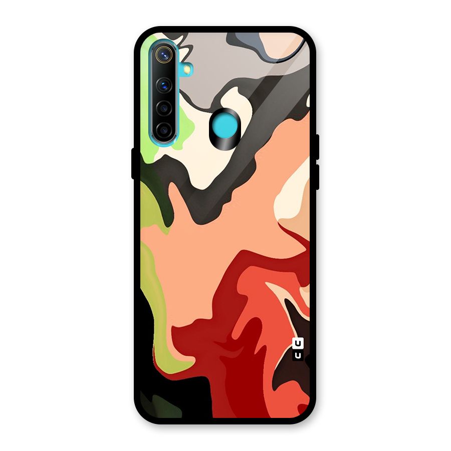 Geometric Abstract Acrylic Oil Pattern Art Glass Back Case for Realme Narzo 10