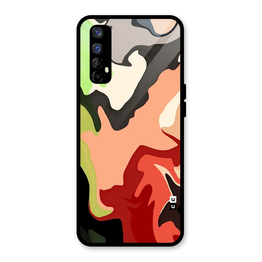 Geometric Abstract Acrylic Oil Pattern Art Glass Back Case for Realme Narzo 20 Pro
