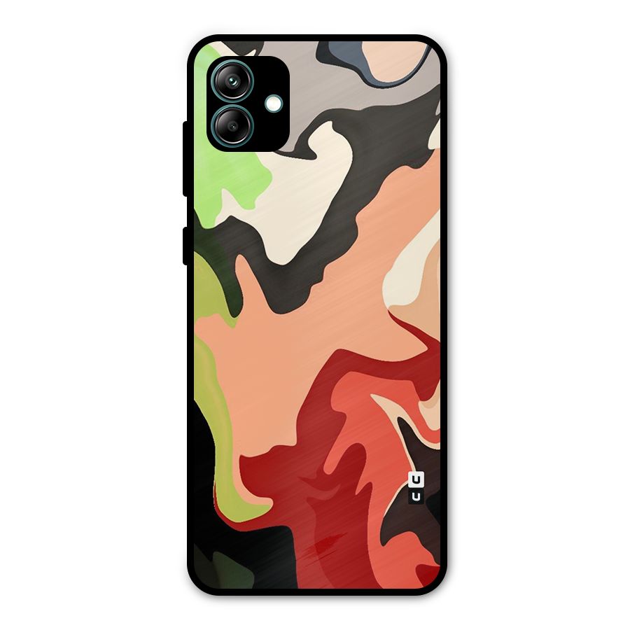 Geometric Abstract Acrylic Oil Pattern Art Metal Back Case for Galaxy A04