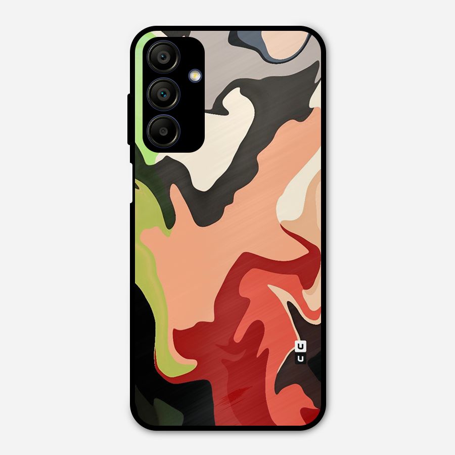 Geometric Abstract Acrylic Oil Pattern Art Metal Back Case for Galaxy A15 5G