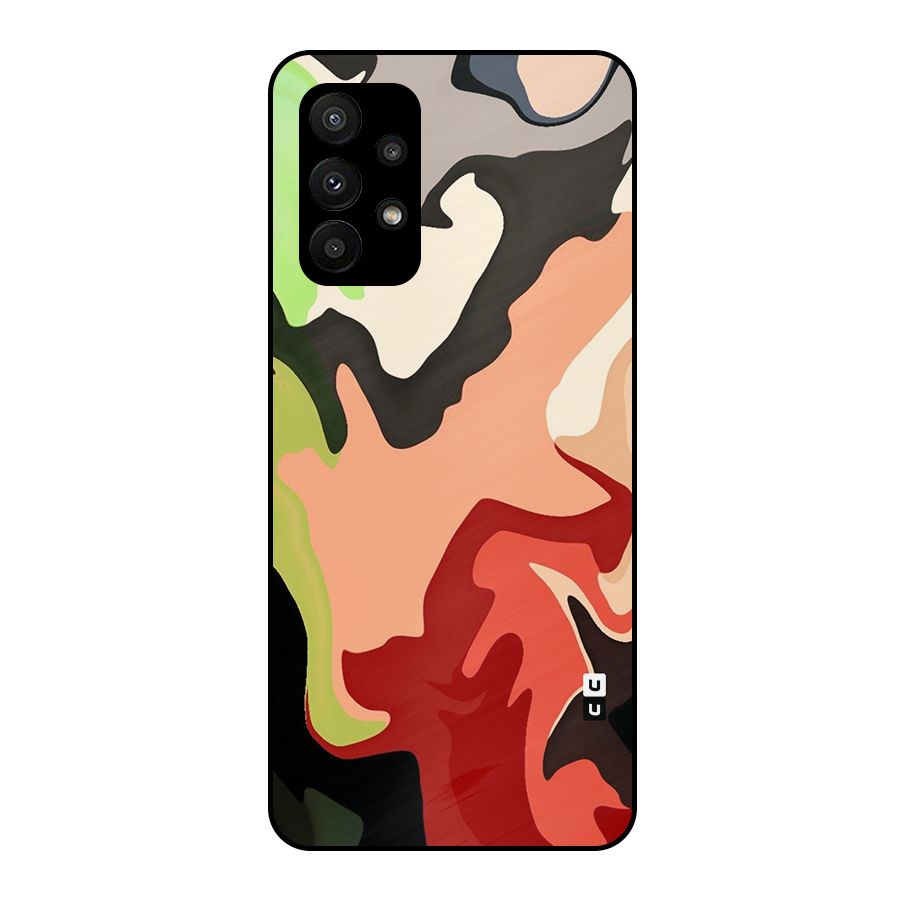 Geometric Abstract Acrylic Oil Pattern Art Metal Back Case for Galaxy A23