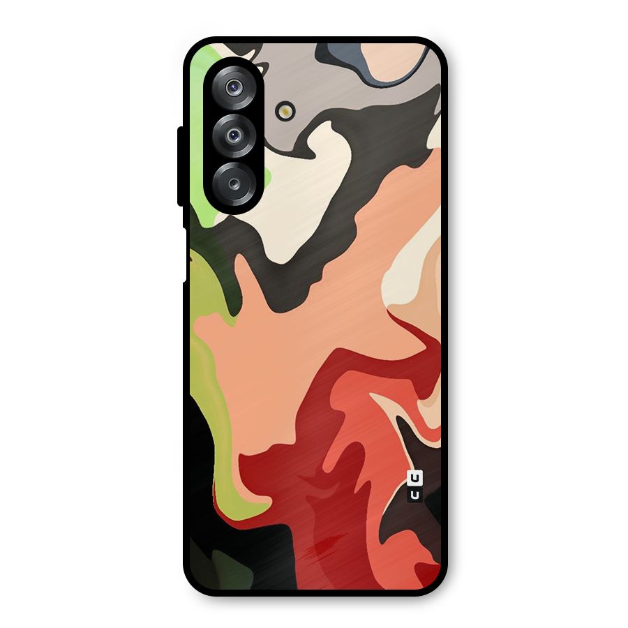 Geometric Abstract Acrylic Oil Pattern Art Metal Back Case for Galaxy A26