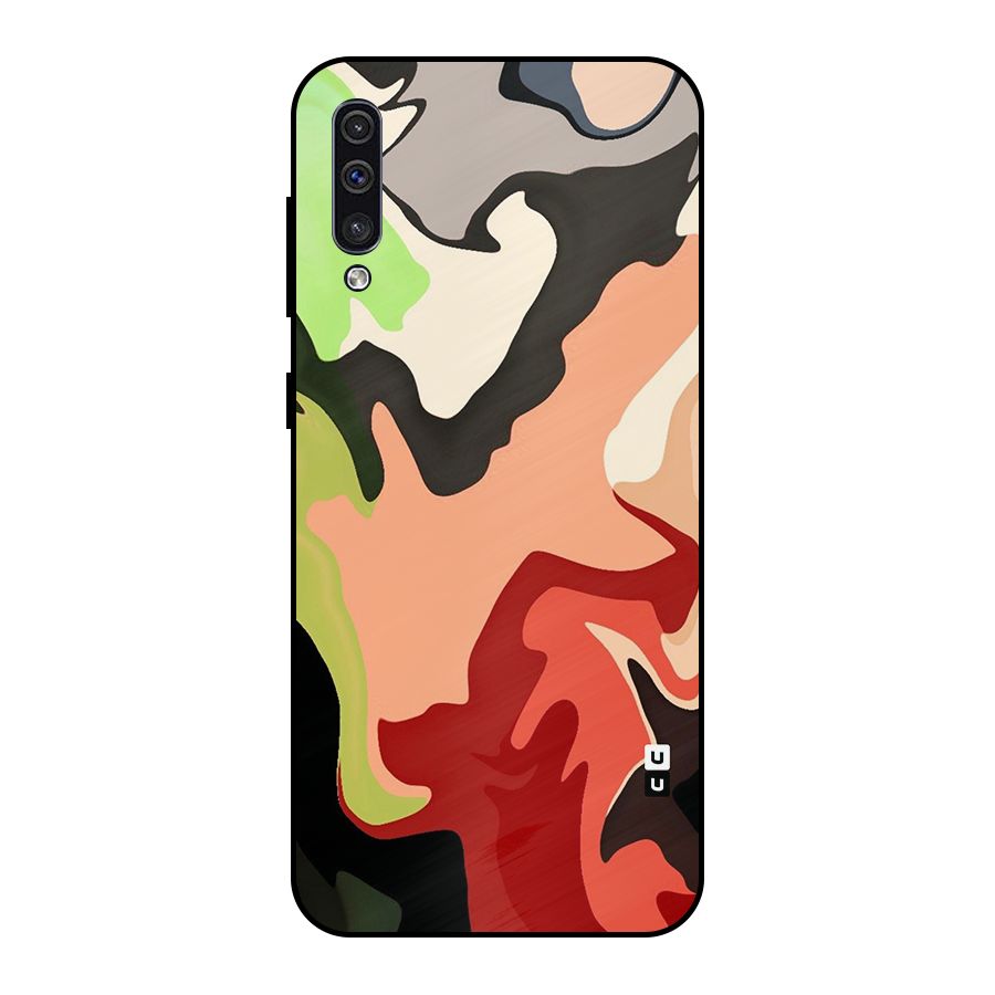 Geometric Abstract Acrylic Oil Pattern Art Metal Back Case for Galaxy A30s