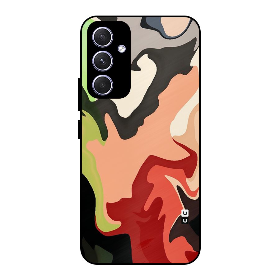 Geometric Abstract Acrylic Oil Pattern Art Metal Back Case for Galaxy A54
