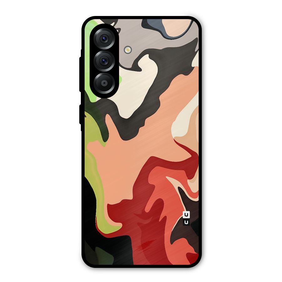 Geometric Abstract Acrylic Oil Pattern Art Metal Back Case for Galaxy A56