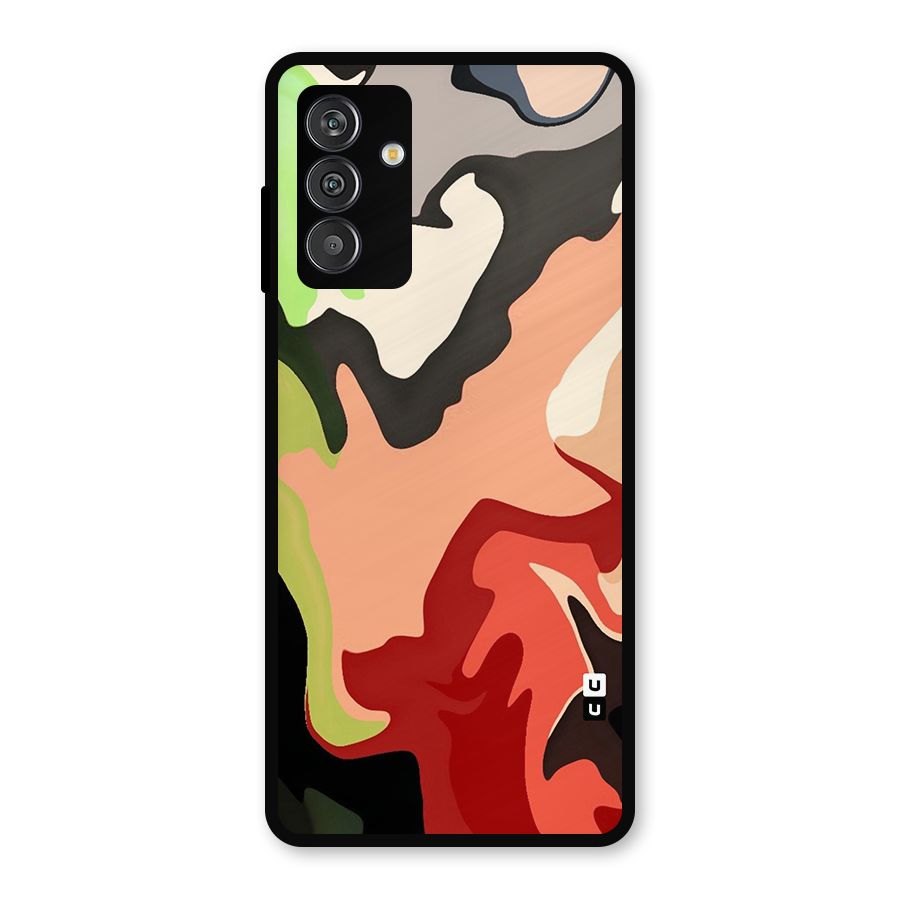 Geometric Abstract Acrylic Oil Pattern Art Metal Back Case for Galaxy F13
