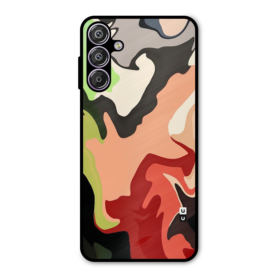 Geometric Abstract Acrylic Oil Pattern Art Metal Back Case for Galaxy F15