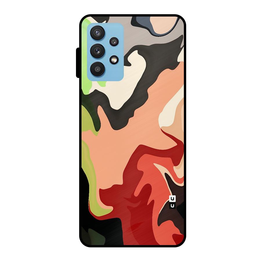 Geometric Abstract Acrylic Oil Pattern Art Metal Back Case for Galaxy M32 5G