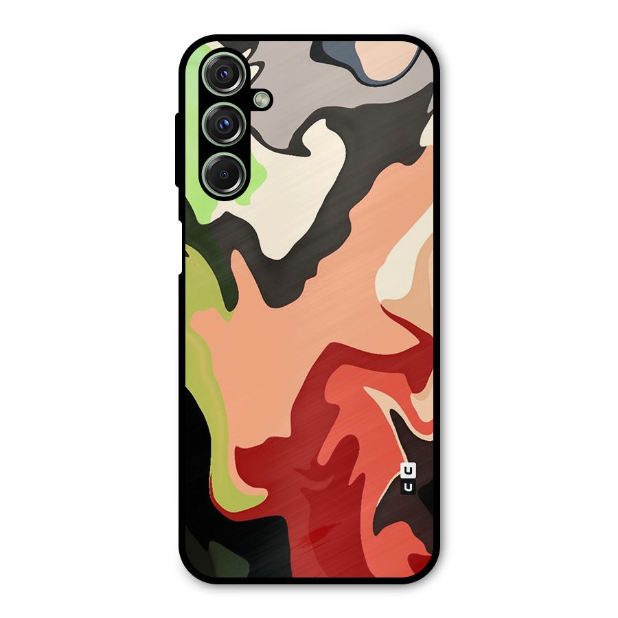 Geometric Abstract Acrylic Oil Pattern Art Metal Back Case for Galaxy M34