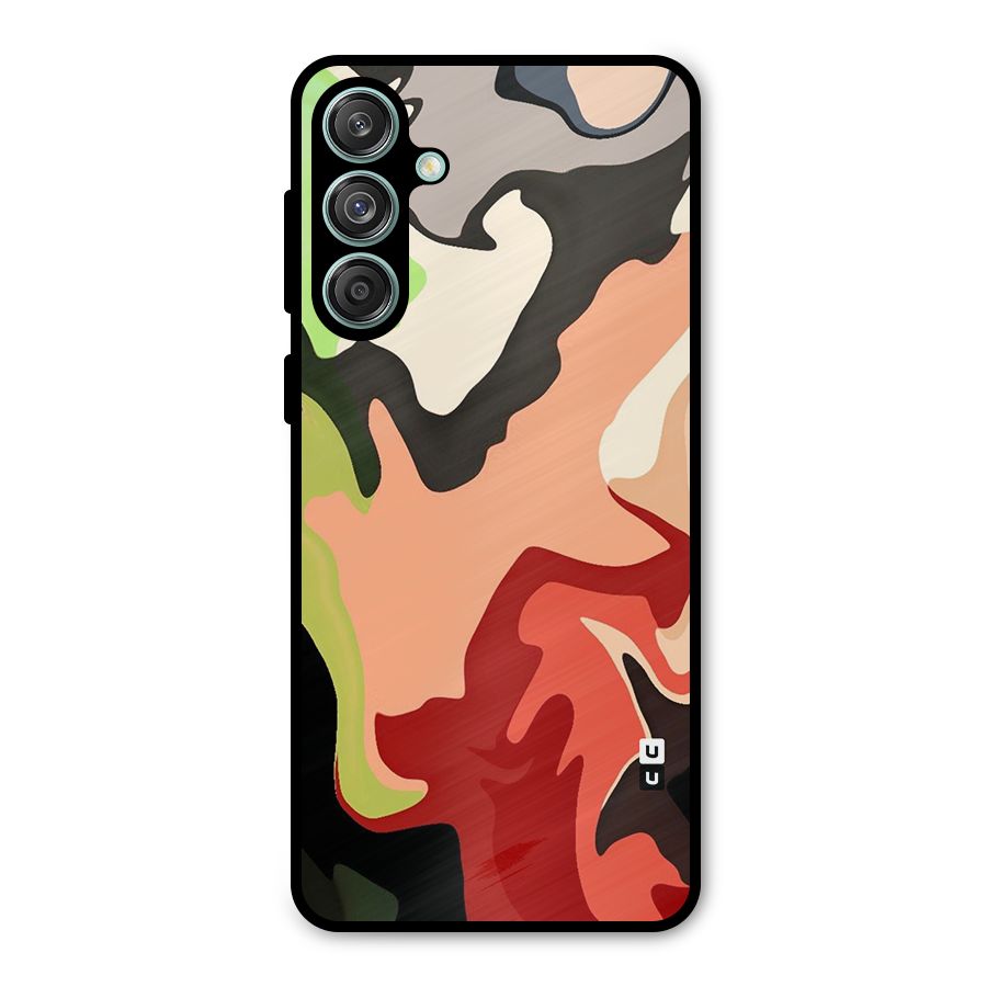 Geometric Abstract Acrylic Oil Pattern Art Metal Back Case for Galaxy M55 5G