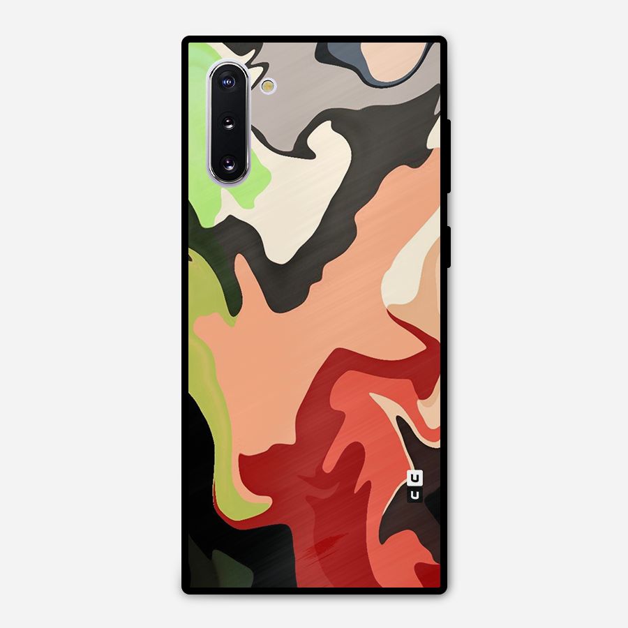 Geometric Abstract Acrylic Oil Pattern Art Metal Back Case for Galaxy Note 10