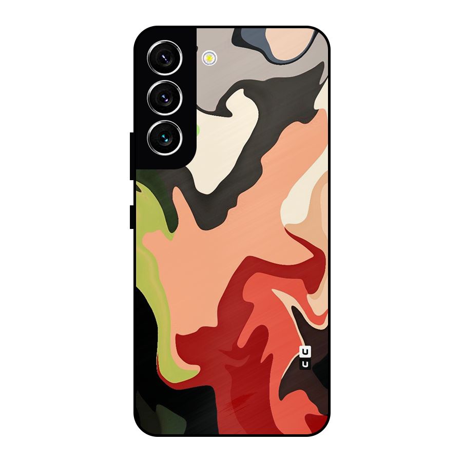 Geometric Abstract Acrylic Oil Pattern Art Metal Back Case for Galaxy S22 5G