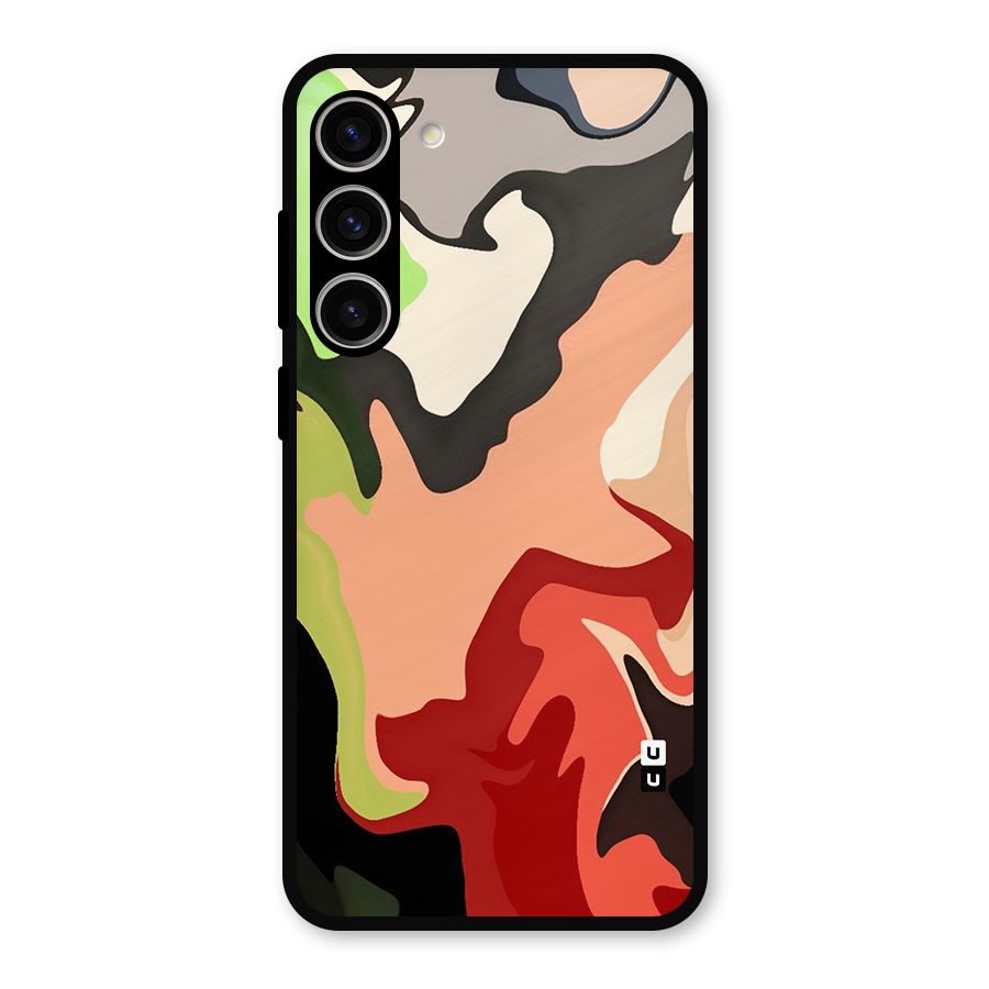 Geometric Abstract Acrylic Oil Pattern Art Metal Back Case for Galaxy S23 Plus