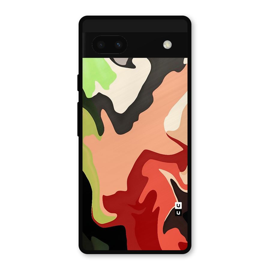 Geometric Abstract Acrylic Oil Pattern Art Metal Back Case for Google Pixel 6a