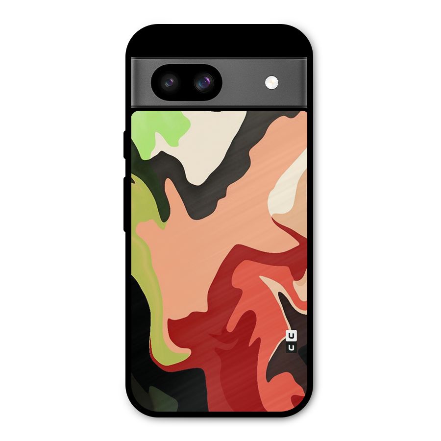 Geometric Abstract Acrylic Oil Pattern Art Metal Back Case for Google Pixel 8a