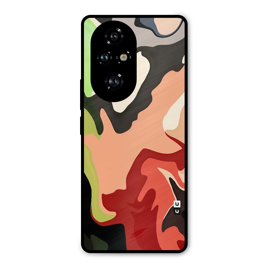 Geometric Abstract Acrylic Oil Pattern Art Metal Back Case for Honor 200 Pro