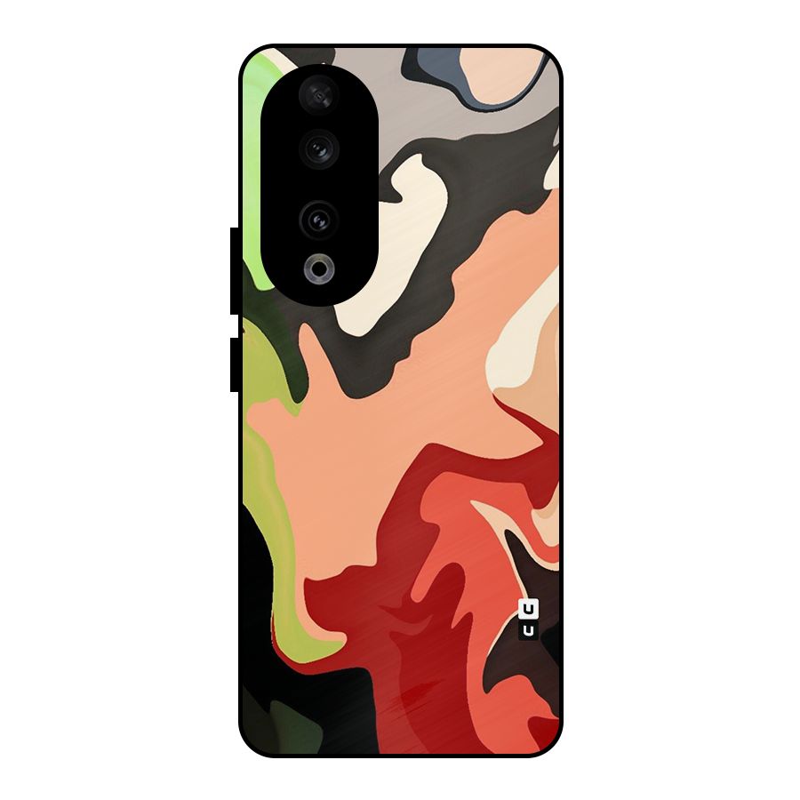 Geometric Abstract Acrylic Oil Pattern Art Metal Back Case for Honor 90