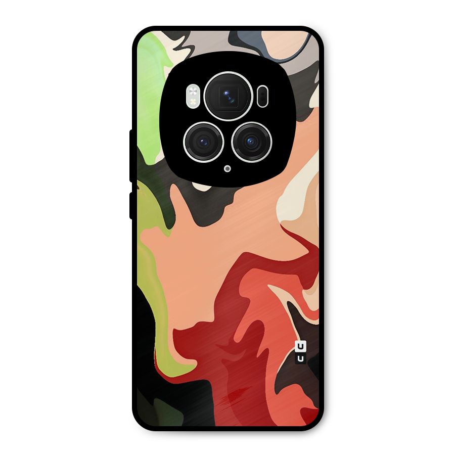 Geometric Abstract Acrylic Oil Pattern Art Metal Back Case for Honor Magic6 Pro