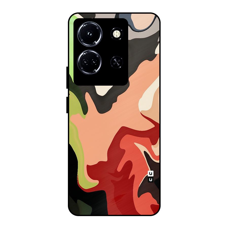 Geometric Abstract Acrylic Oil Pattern Art Metal Back Case for Infinix Note 30 5G