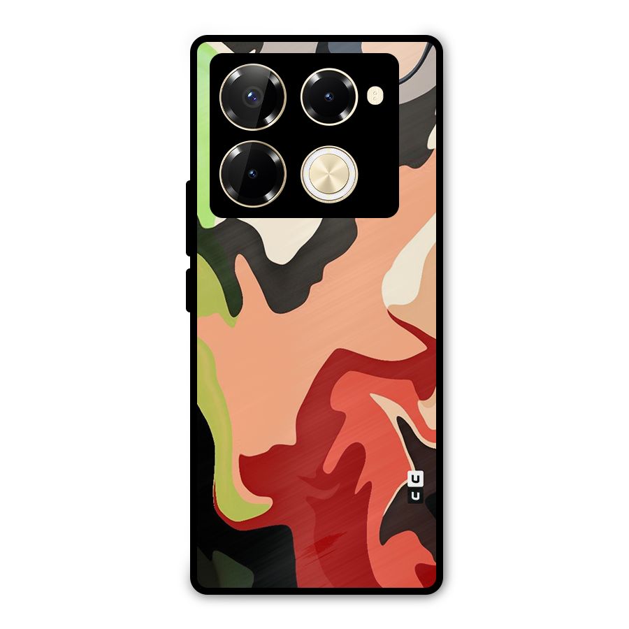 Geometric Abstract Acrylic Oil Pattern Art Metal Back Case for Infinix Note 40 Pro