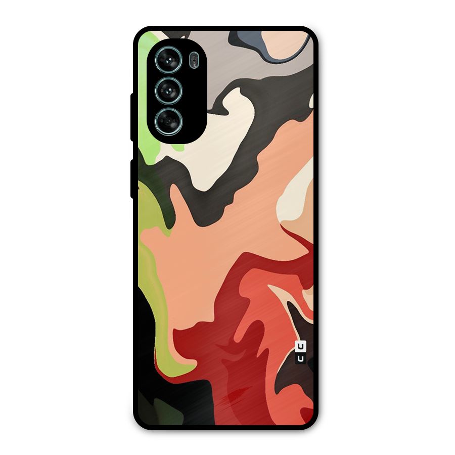 Geometric Abstract Acrylic Oil Pattern Art Metal Back Case for Moto G62
