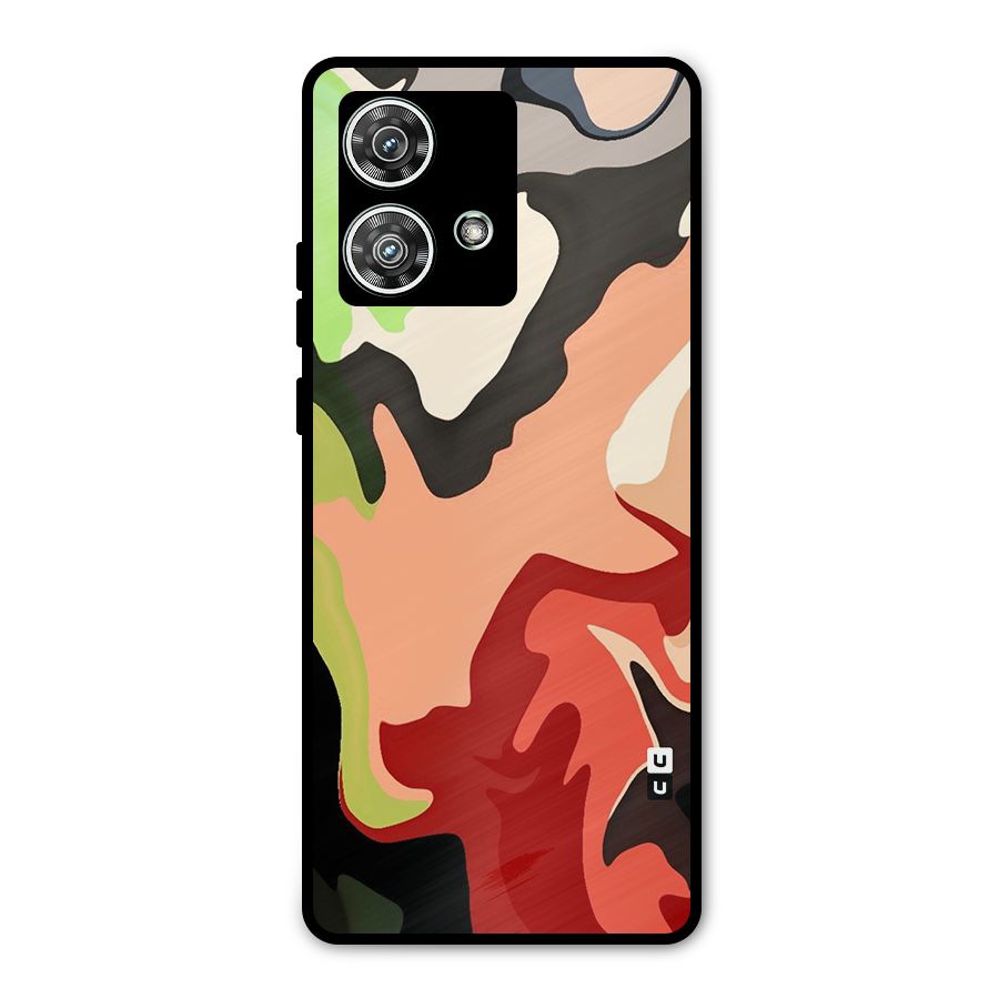 Geometric Abstract Acrylic Oil Pattern Art Metal Back Case for Motorola Edge 40 Neo